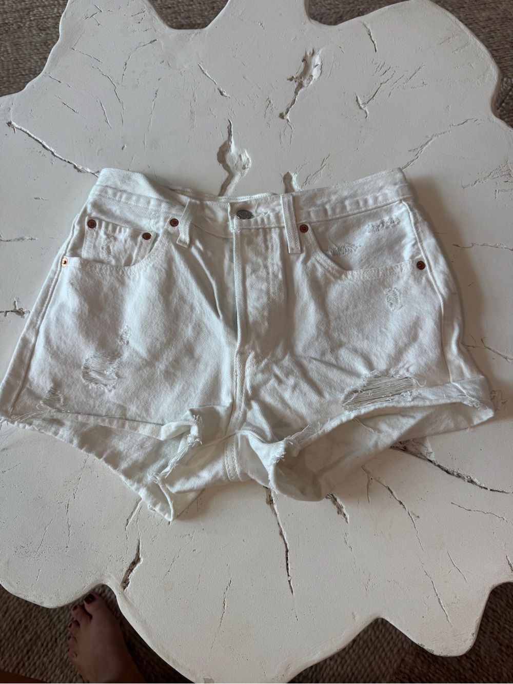 Levi's White Shorts